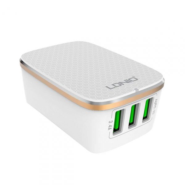 LDNIO For Raffles 3 USB Quick Charger Head 3.4A Travel Charger