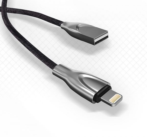 LDNIO For Raffles Denim & Zinc Alloy Data Cable For iPhone (1M)