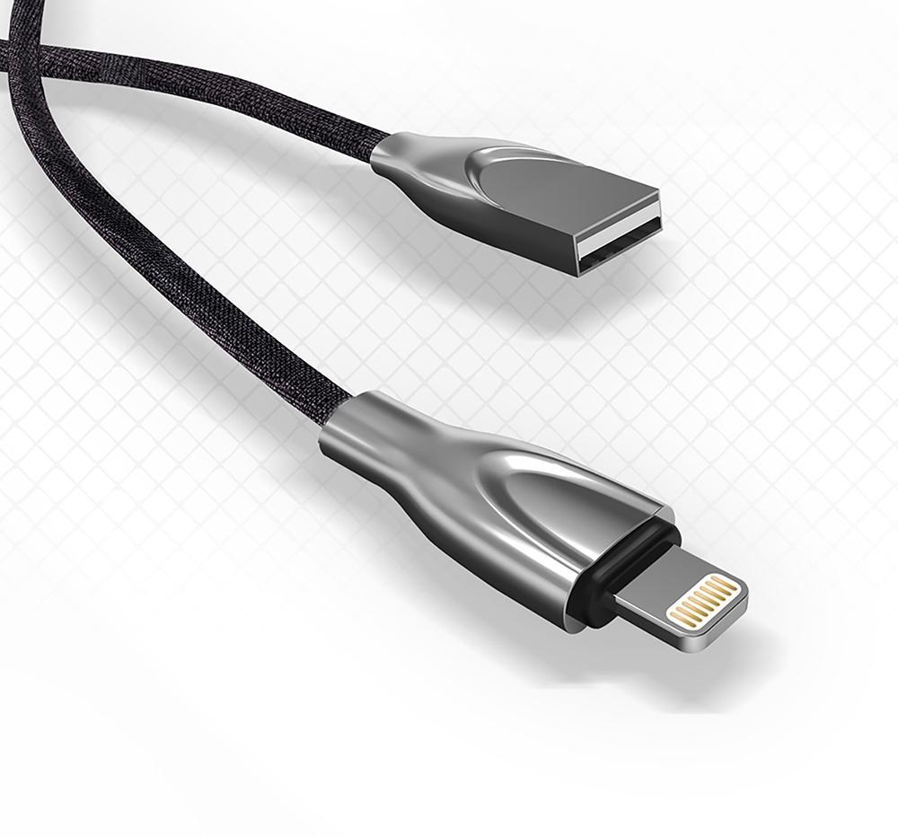 LDNIO For Raffles Denim & Zinc Alloy Data Cable For iPhone (1M)