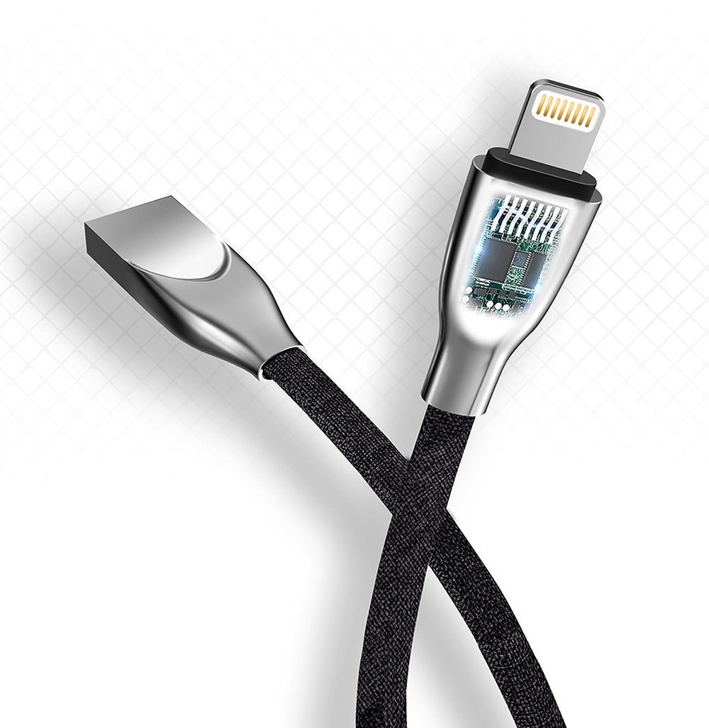 LDNIO For Raffles Denim & Zinc Alloy Data Cable For iPhone (1M) - Image 2