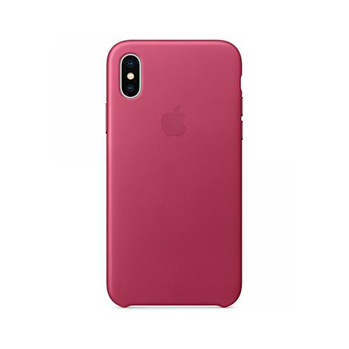 iPhone X Leather Case- Pink Fuchsia