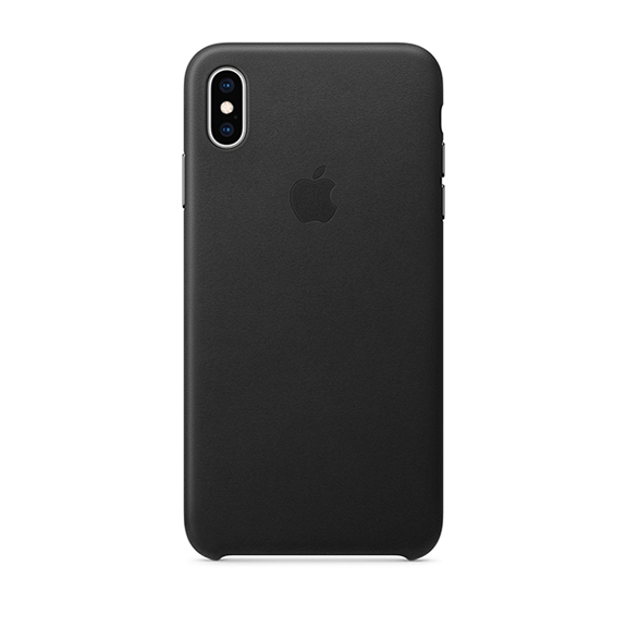 iPhone Xs Max Leather Case- Black